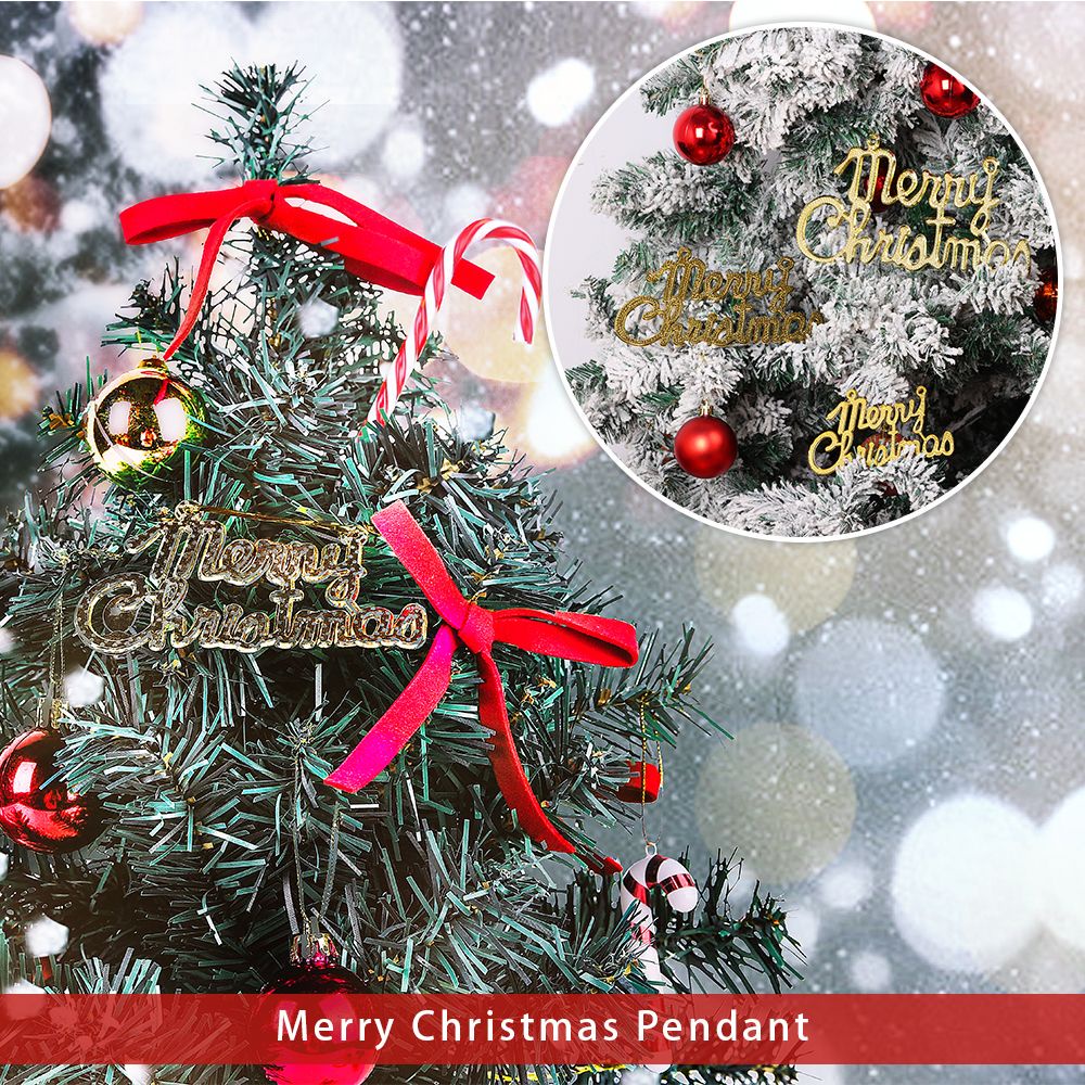 Phụ Kiện Treo Trang Trí Cây Thông Giáng Sinh Hình Chữ Merry Christmas Nhiều Màu Sắc Diy