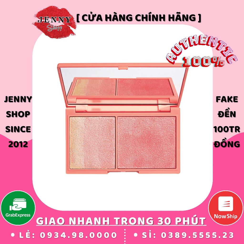 Phấn Nhũ Bắt Sáng &amp; Má Hồng Makeup Revolution Peach And Glow Highlight And Illuminator Duo