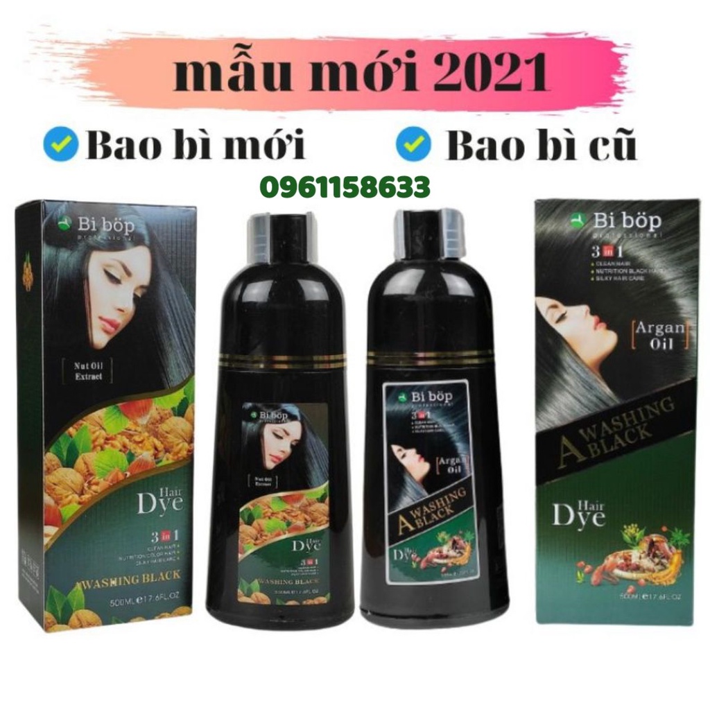 Dầu Gội Đen tóc Thảo Dược BiBop Collagen (Gội Là Đen) Hàng chuẩn