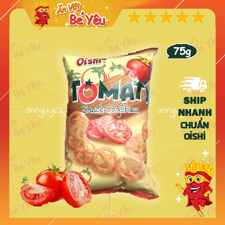 Bim bim Oishi snack Tomati cà chua 68g siêu to khổng lồ
