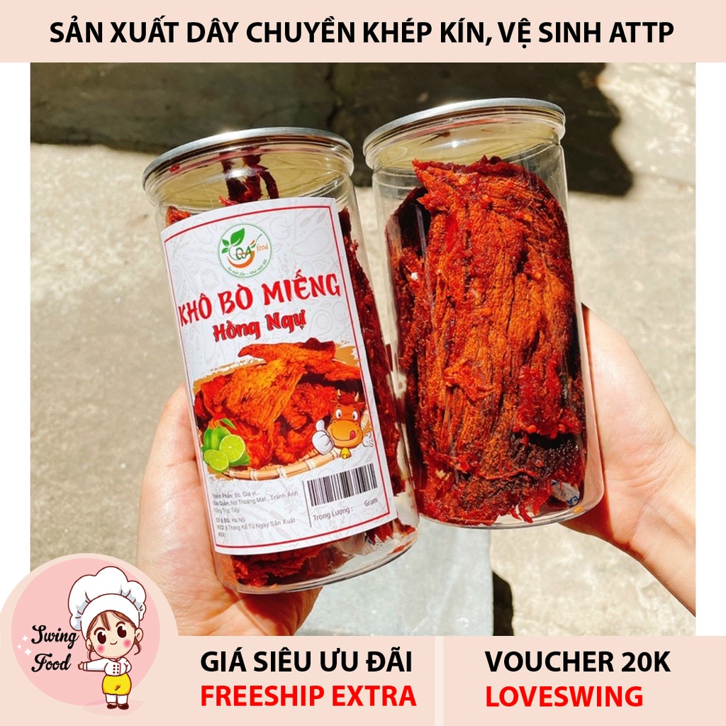 Khô Bò Miếng Hũ 250g 💖 FREESHIP 💖 Bò khô miếng cay giòn đặc sản Hồng Ngự loại 1 tảng dày, đậm vị siêu ngon | BigBuy360 - bigbuy360.vn