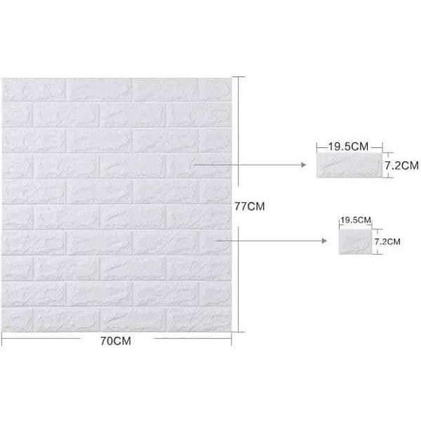 Xốp Dán Tường 3D Giả Gạch 70x77cm. Keo Siêu Chắc, Cực Đẹp, Độ Bền 5 năm