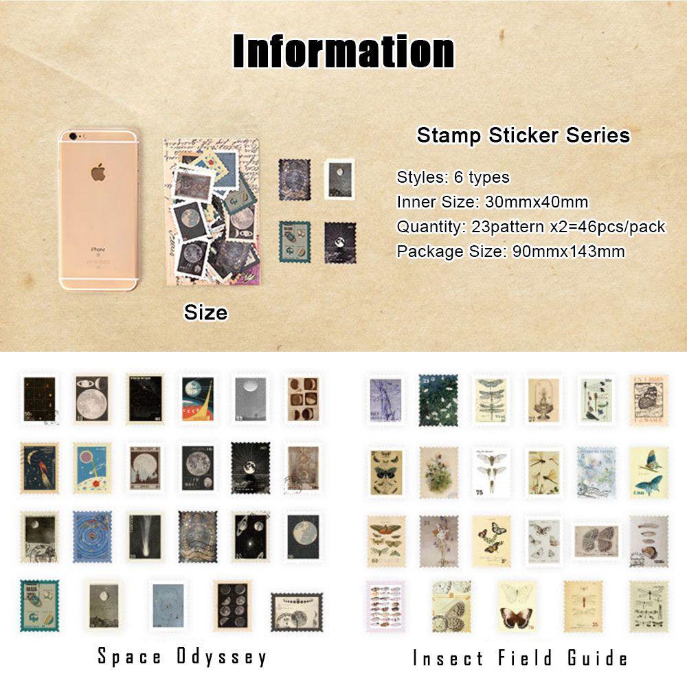Set 46 Sticker Dán Trang Trí Album Sổ Tay DIY Series 1