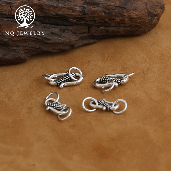 Charm bạc kết nối khóa đôi S - NQ Jewelry
