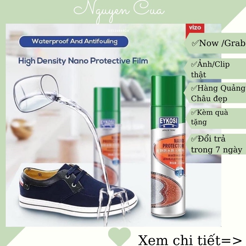 Bình Xịt Chống Nước Phủ NaNo ❤️Hàng Mới Về ❤️ảnh thật