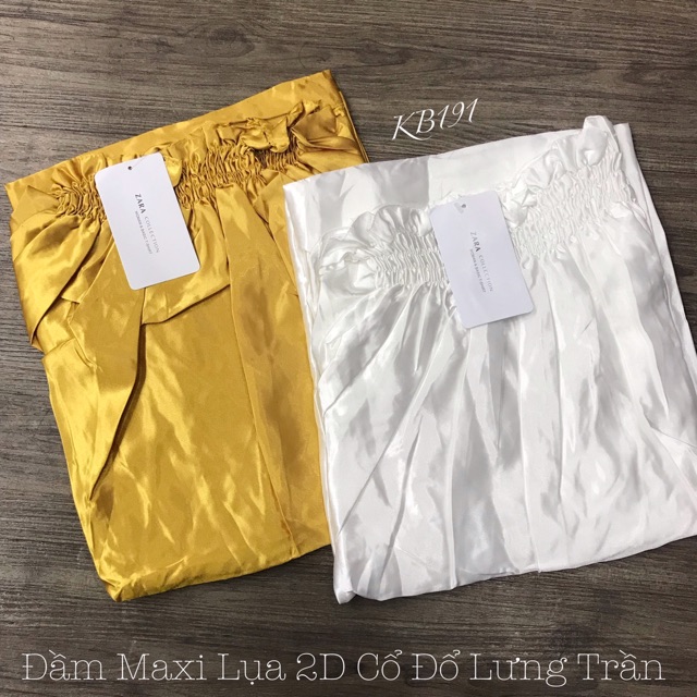 Đầm Maxi Lụa 2D Cổ Đổ Lưng Trần Siêu Quyến Rũ - Hàng Thiết Kế - TK05