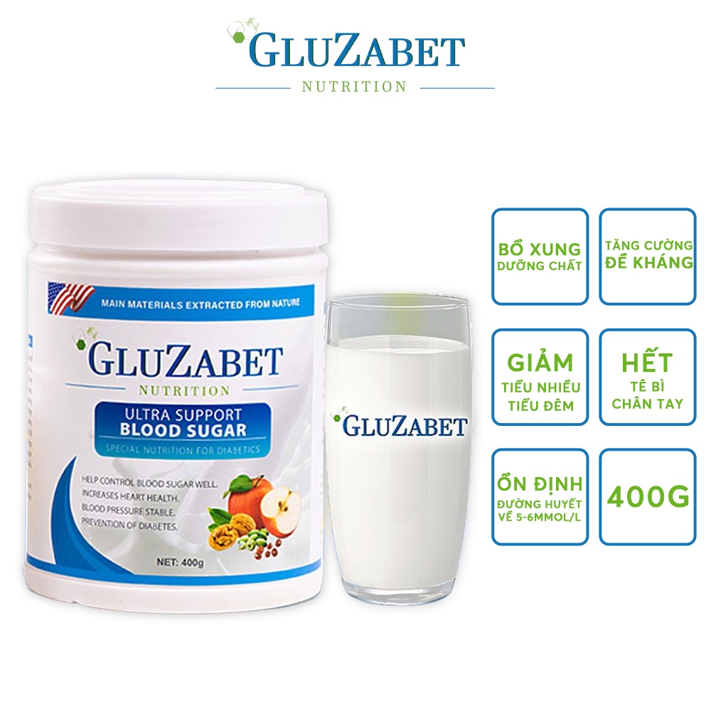 Sữa hạt dinh dưỡng cho người tiểu đường - Gluzabet (400g)