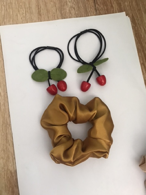 Cột tóc vải scrunchies bản to được chọn màu bán lẻ giá sỉ