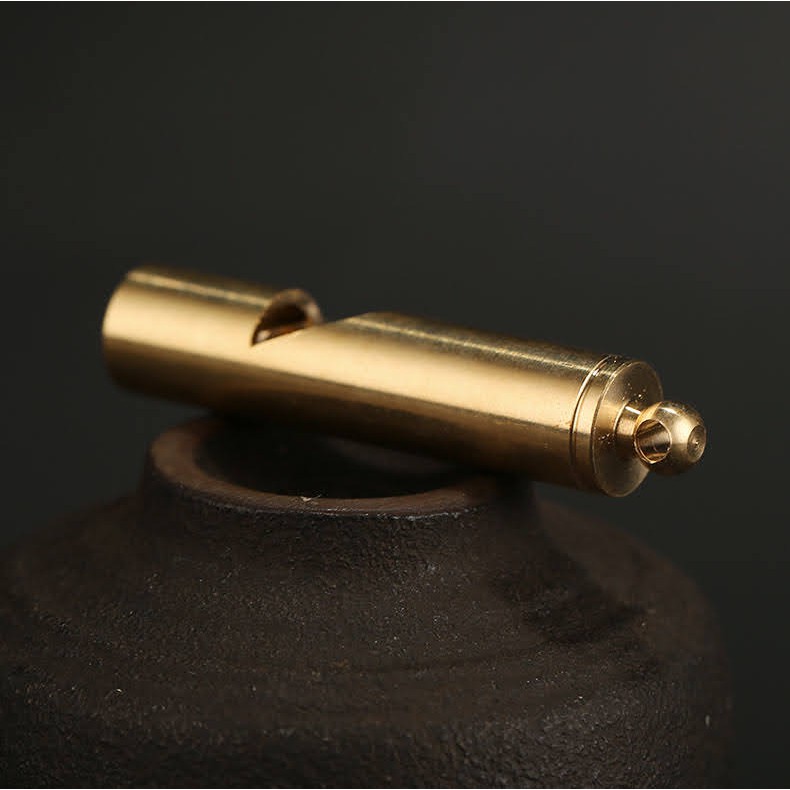 [Phong Thủy] Còi bằng đồng đi du lịch, làm móc treo chìa khóa-TMT Collection-SP001520