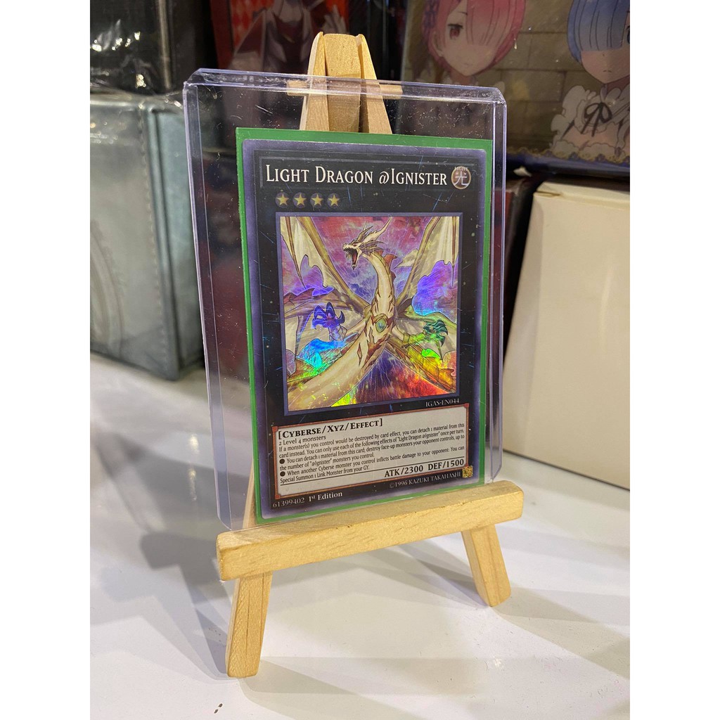 Lá bài thẻ bài Yugioh Light Dragon @Ignister – Super Rare - Tặng bọc bài nhựa bảo quản