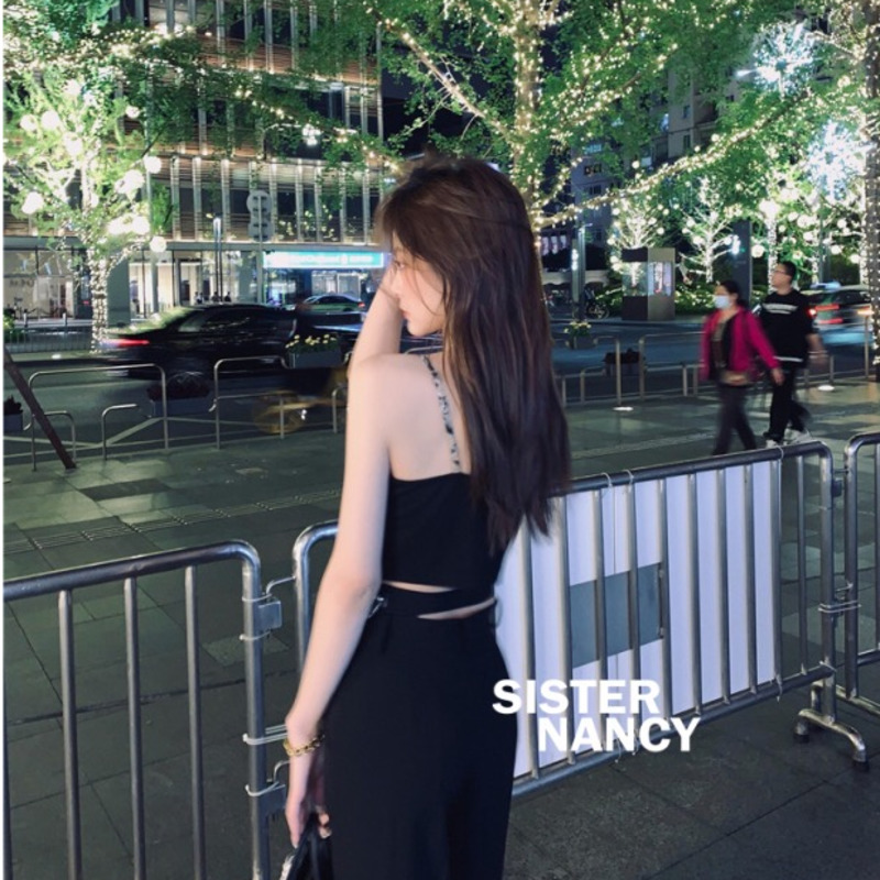 Camisole vest Korean sexy retro print women's