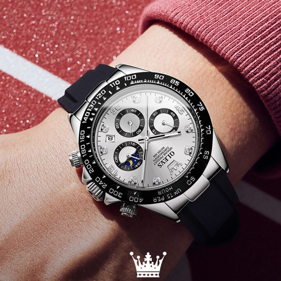 Đồng hồ nam chính hãng dây da siêu bền, chống xước, thiết kế trang trọng