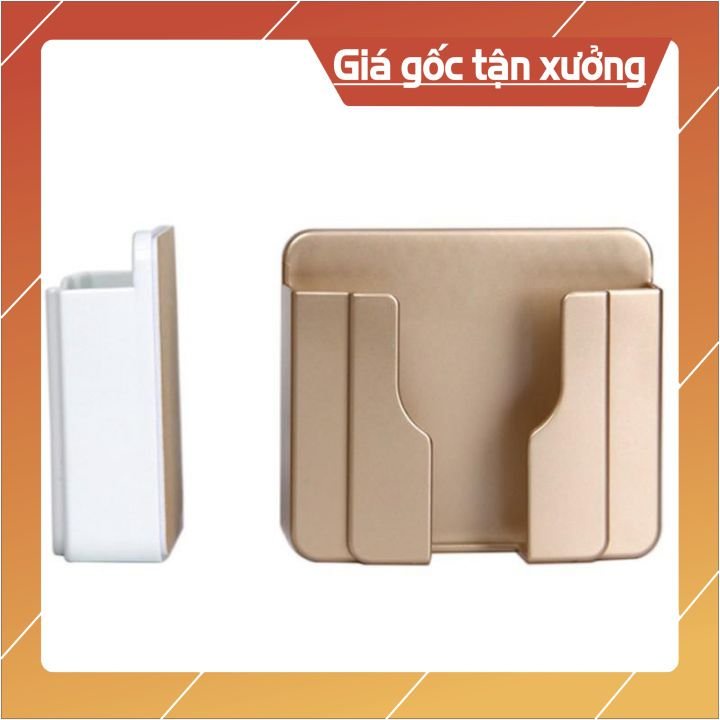 Khay để điều khiển xẻ rãnh - Kệ điện thoại dán tường đa năng, với miếng dán tường chắc chắn