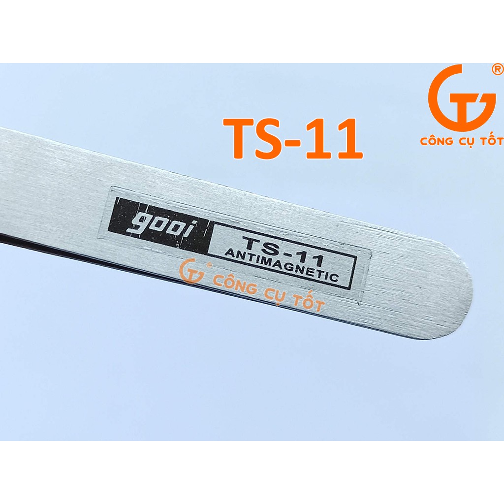Nhíp gắp đầu thẳng 130mm bằng thép trắng khử từ, chống a xít và chống ăn mòn