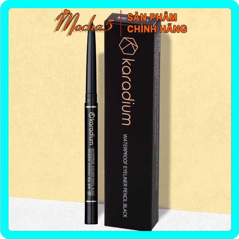 Chì kẻ mắt KARADIUM Waterproof Eyeliner Pencil Black dễ kẻ chống nước, chống lem VỎ Đen