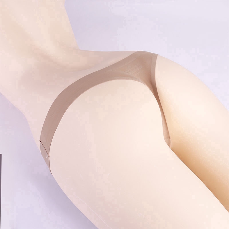Quần lót lọt khe hình chữ T vải lụa băng mềm màu trơn lưng thấp không đường may cho nữ size M-XL
