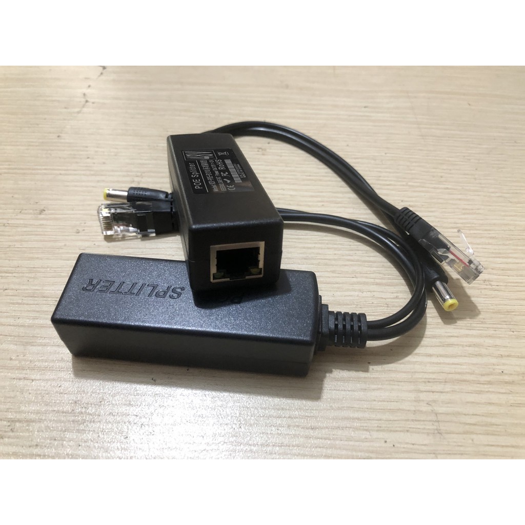 Bộ Chuyển Đổi Splitter POE 48v sang 12v Cho Camera IP Không POE - Splitter POE
