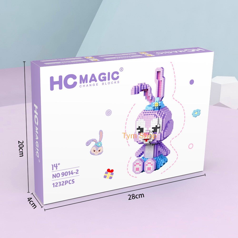 Le.go thỏ tím Stella Lou đồ chơi xếp hình lắp ráp nano 3d cho bé nanoblocks
