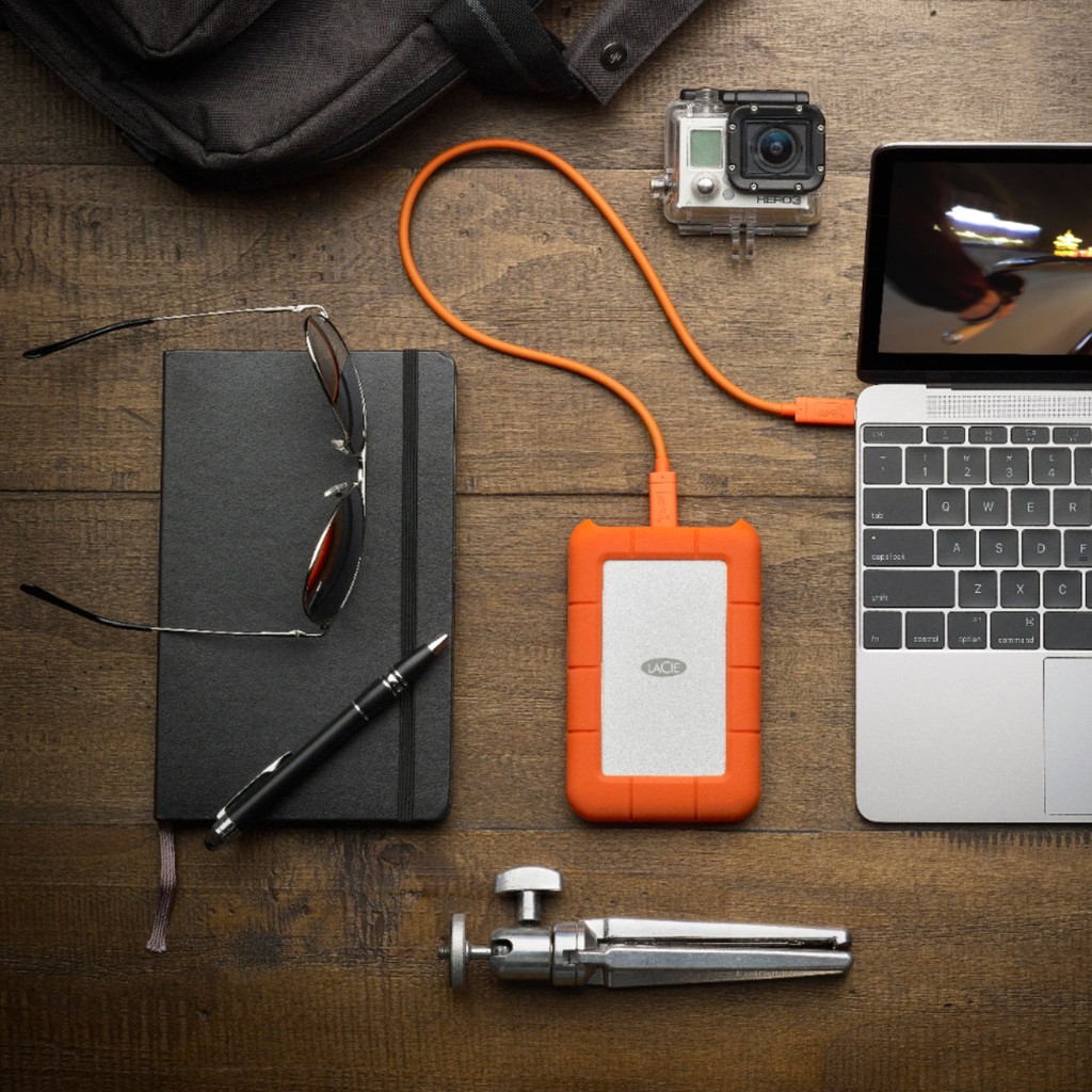 Ổ Cứng Di Động Chống Sốc Lacie Rugged Thunderbolt 2TB, 4TB, 5TB USB-C + Gói cứu dữ liệu