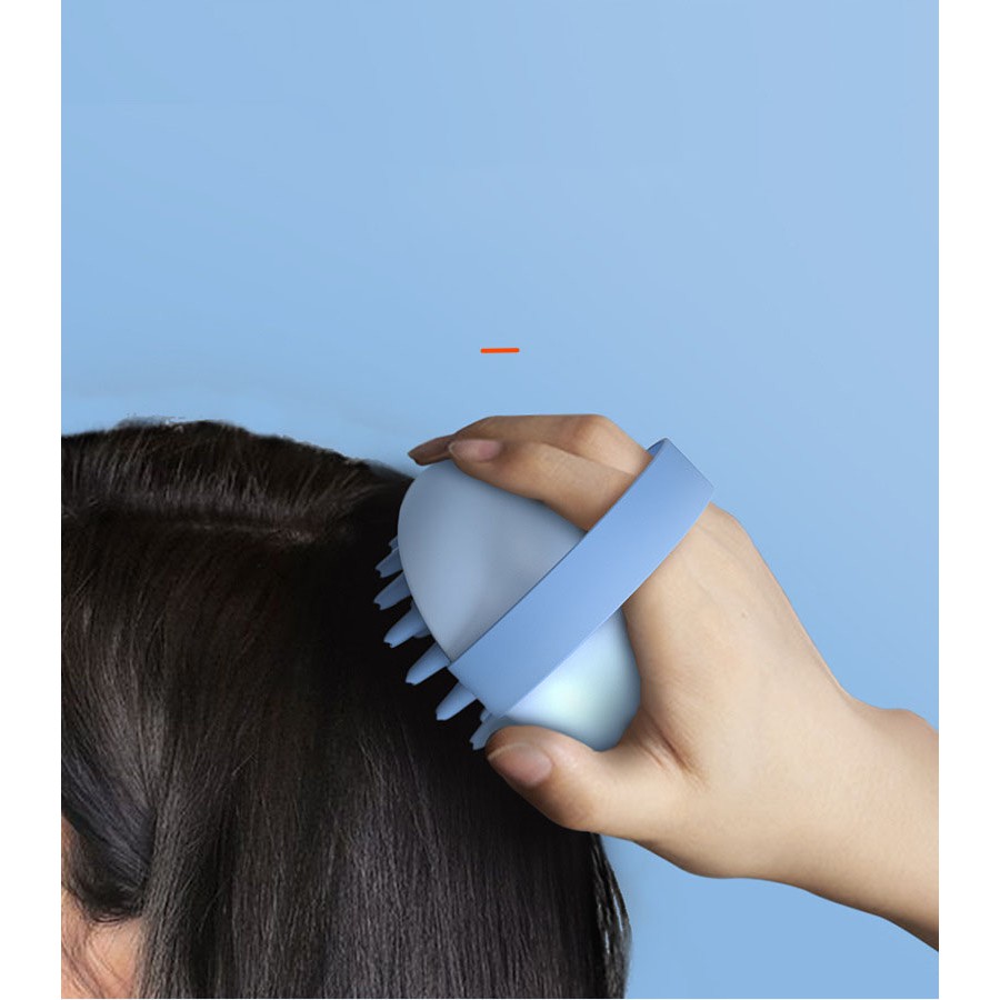 [mẫu mới] Lược Gội Đầu Mát Xa Silicone Thế Hệ Mới Có Tay Cầm