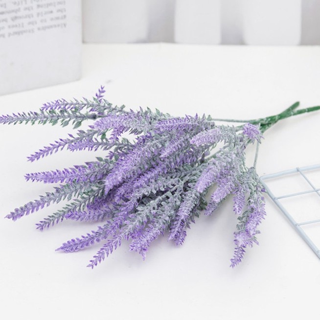 Cành Hoa Oải Hương Lavender Giả 5 Nhánh Phủ Nhung [NHIỀU MÀU] - Hoa Giả Lavender Nhân Tạo Cắm Trang Trí Phòng Siêu Xinh