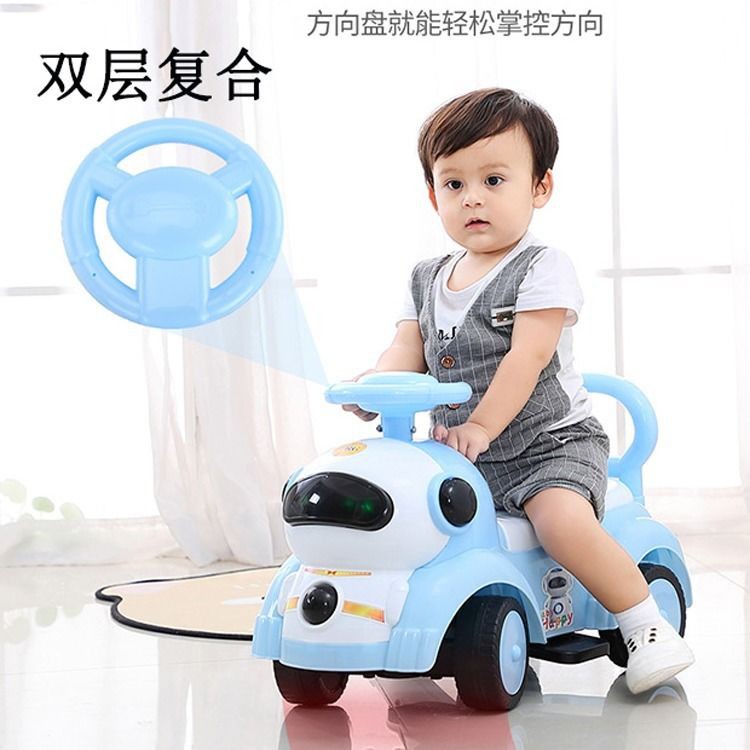 Xe trượt Scooter trẻ em, cho bé, vặn yoyo, đèn nhạc, Niuniu, đồ chơi xích đu bé tập đi