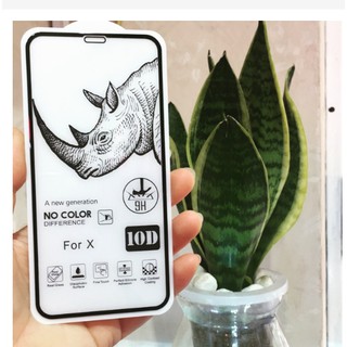 Kính Cường Lực 10D Tê Giác Full Màn Bo Sát Cạnh cho iPhone X/XS/XR/XS Max,11 ,12 Pro max,13 Pro max