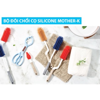 Chổi cọ bình sữa và nún ti silicon mother-k