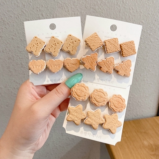 [Mã FASHIONCB154 giảm 10K đơn bất kỳ ] Kẹp Tóc Họa Tiết Bánh Quy Độc Đáo Dễ Thương Phong Cách Hàn Quốc