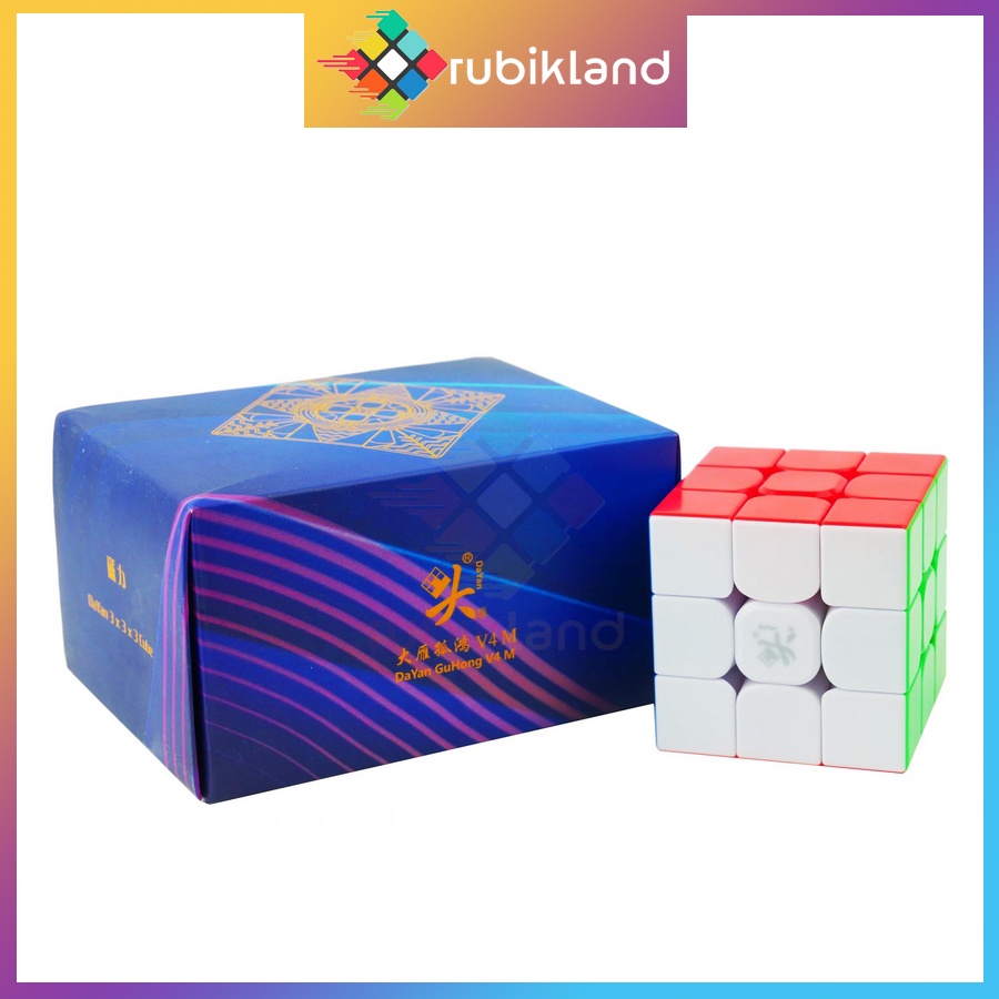 Rubik DaYan GuHong V4 M Rubic 3x3 Nam Châm Stickerless Không Viền 3 Tầng Flagship Đồ Chơi Trí Tuệ Trẻ Em