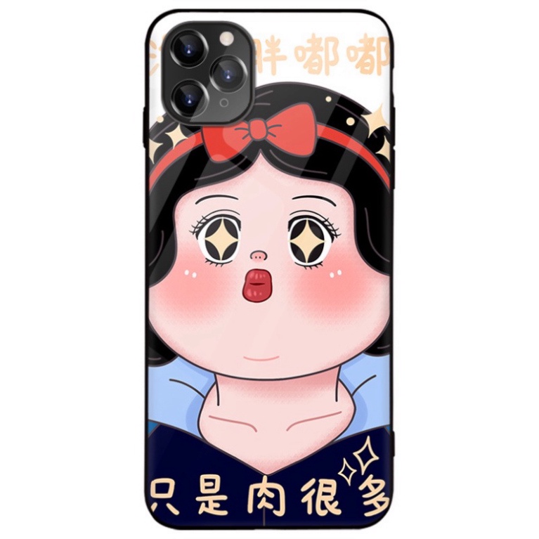 Ốp lưng iphone 6, 7, 8 Plus, X, XS, XR, XSMAX, 11, 11PRO, 11 PROMAX, 12, 13 PROMAX BẠCH TUYẾT BÉO BẰNG KÍNH PKVN