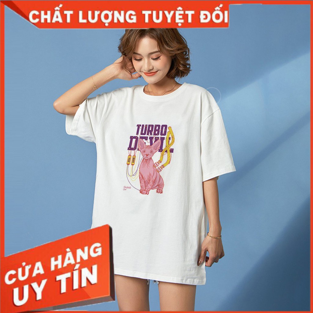 Áo Thun Tay Lỡ In Nhiệt Turbo Devil form Unisex nam nữ phong cách Ulzzang - ATIN64 - Hàng loại đẹp