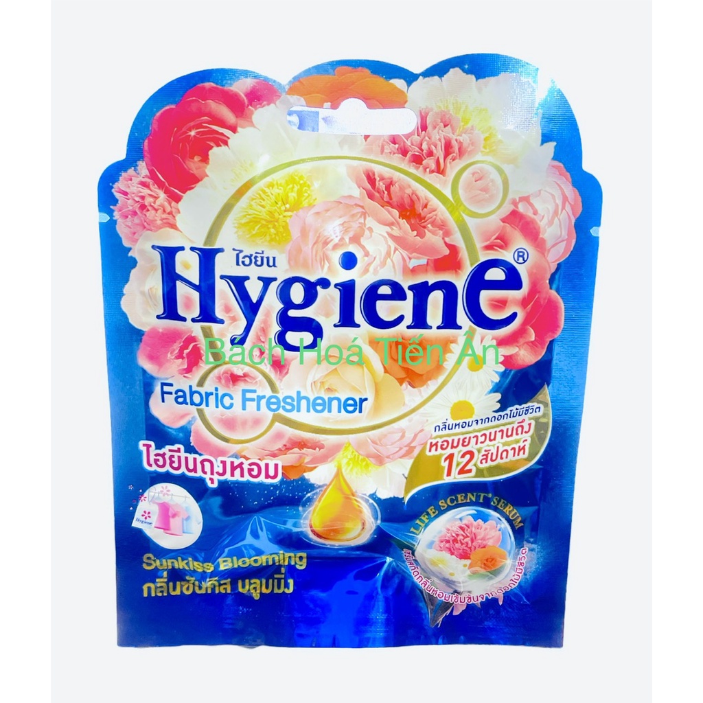 Túi Thơm Để Tủ Quần Áo Hygiene Thái Lan Hương Hoa Tươi Mát đến 12 tuần- Loại Bỏ Ẩm Mốc 8g