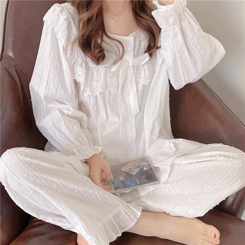 giá gốc SET BỘ MẶC BÈO TRẮNG TIỂU THƯ THÔ MÁT HÀNG QCCC
