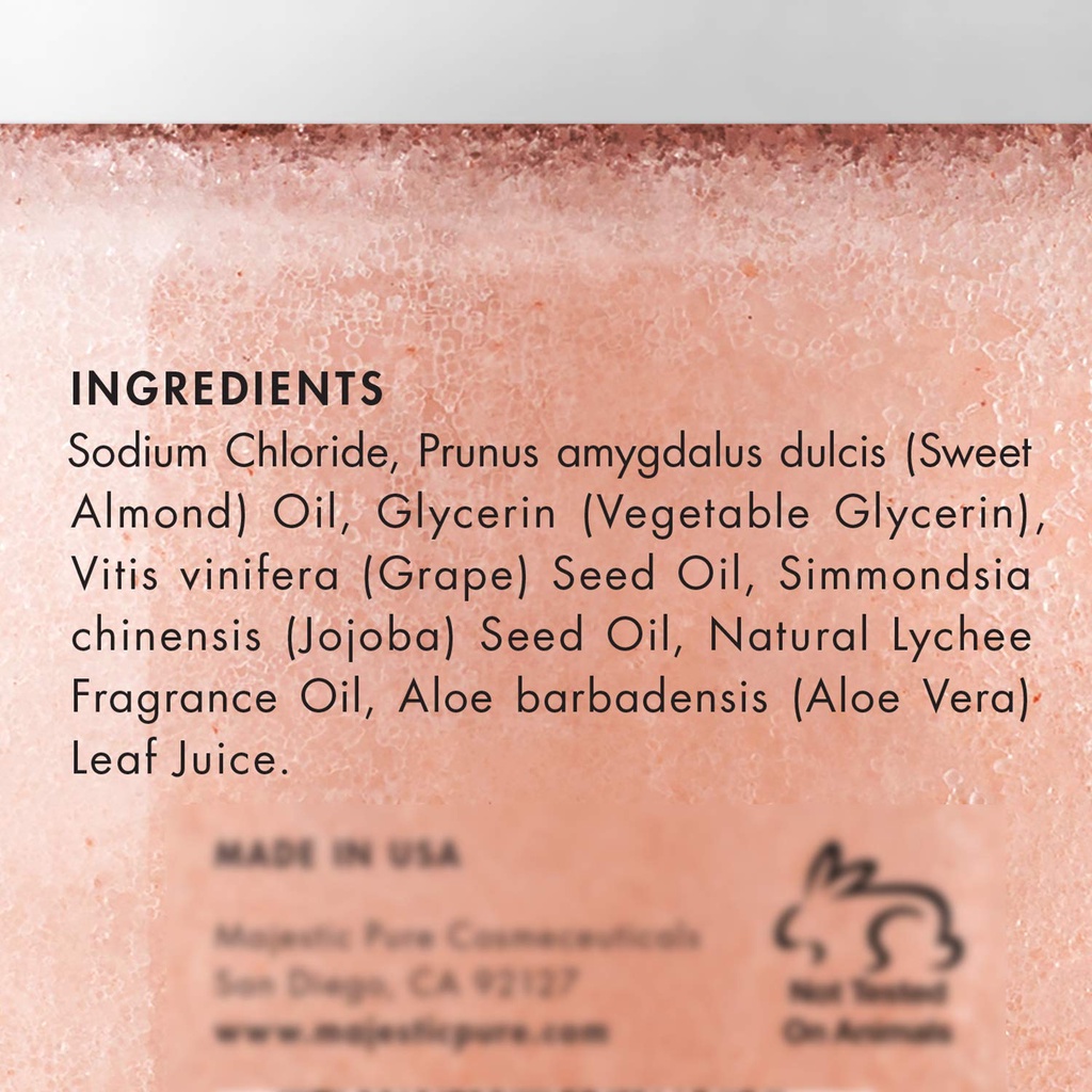 Muối tắm tẩy tế bào chết cho Body_Majestic Pure Himalayan Salt Body Scrub 10oz 283g Hàng Mỹ