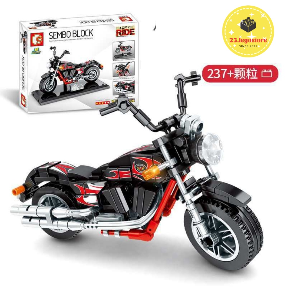 Bộ đồ chơi lắp ghép lego Xe Moto Phân khối lớn mini siêu cool cho bé trai, Bộ đồ chơi lắp ráp xe máy motor