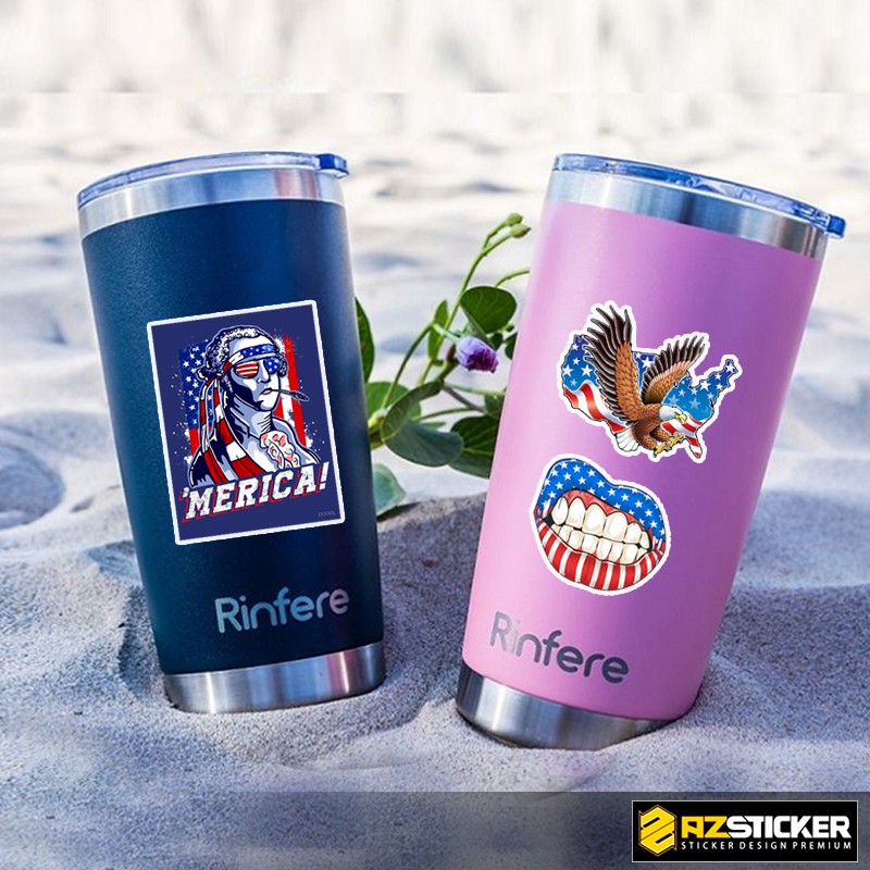 Sticker Nước Mỹ - USA Chống Nước Chống Phai Màu | STK15 | Hình Dán Sticker Mũ Bảo Hiểm Điện Thoại Laptop Bình Nước Vali