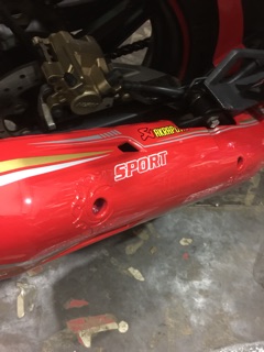 Ốp bô xe ex150 màu