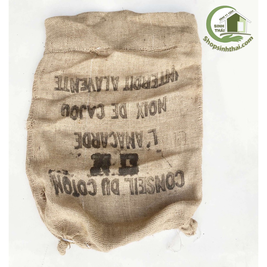 Bao bố cũ thô đã qua sử dụng - bao bố phế - bao bố trải công trình, bọc chậu cây 75cm x 105cm