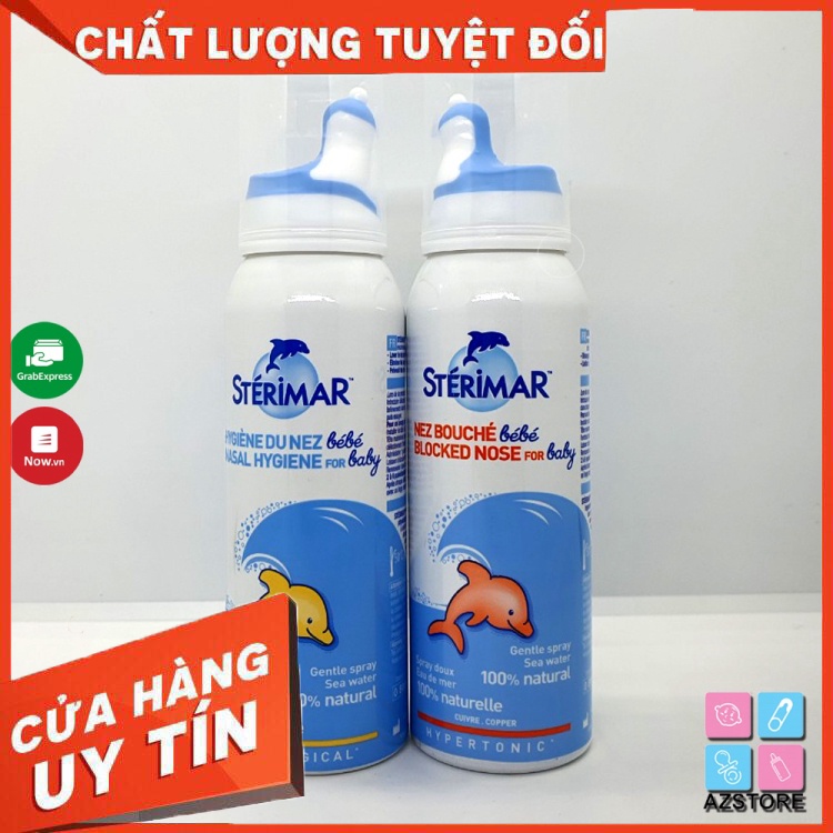 Xịt mũi Sterimar nước biển sâu - xịt mũi cá heo Sterimar pháp dùng vệ sinh cho bé