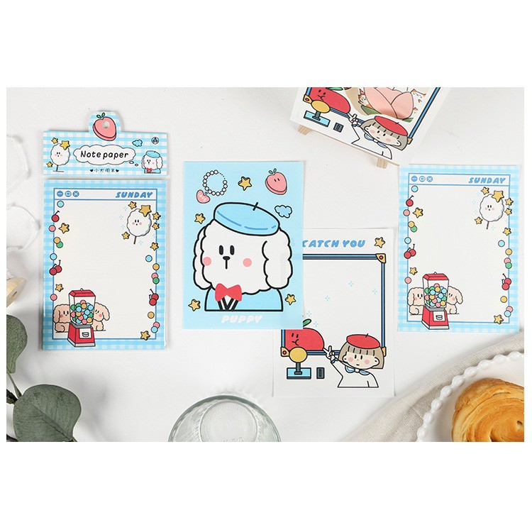 Giấy Note/ Giấy Ghi Chú Hình Mèo Cute (30 Tờ)