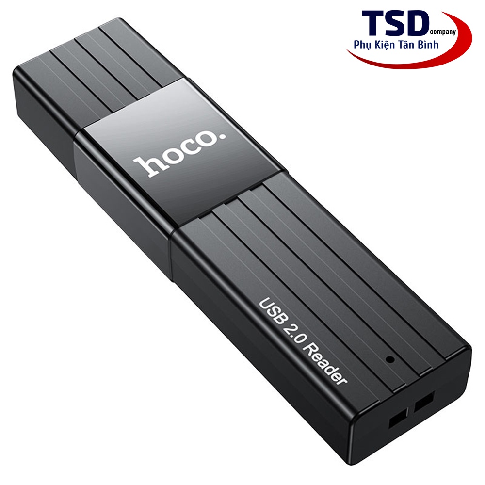 Đầu Đọc Thẻ Nhớ 2.0 Hoco HB20 Chính Hãng, Khe Cắm Thẻ SD &amp; Micro SD