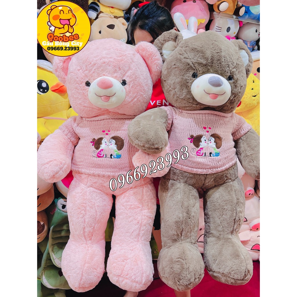 Gấu Bông Teddy Mood Áo Len Đôi - Teddy Bông Quà tặng Cao Cấp