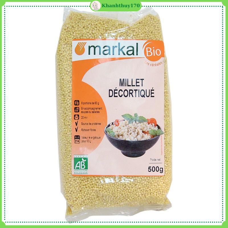 Hạt kê hữu cơ đã bóc vỏ Markal 500g