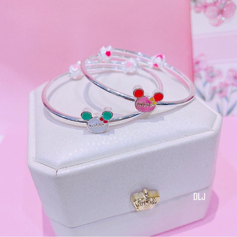 Lắc tay bạc cho bé, Mẫu mã siêu đáng yêu Món quà ý nghĩa dành tặng bé Mainomi Shop Bạc Xinh