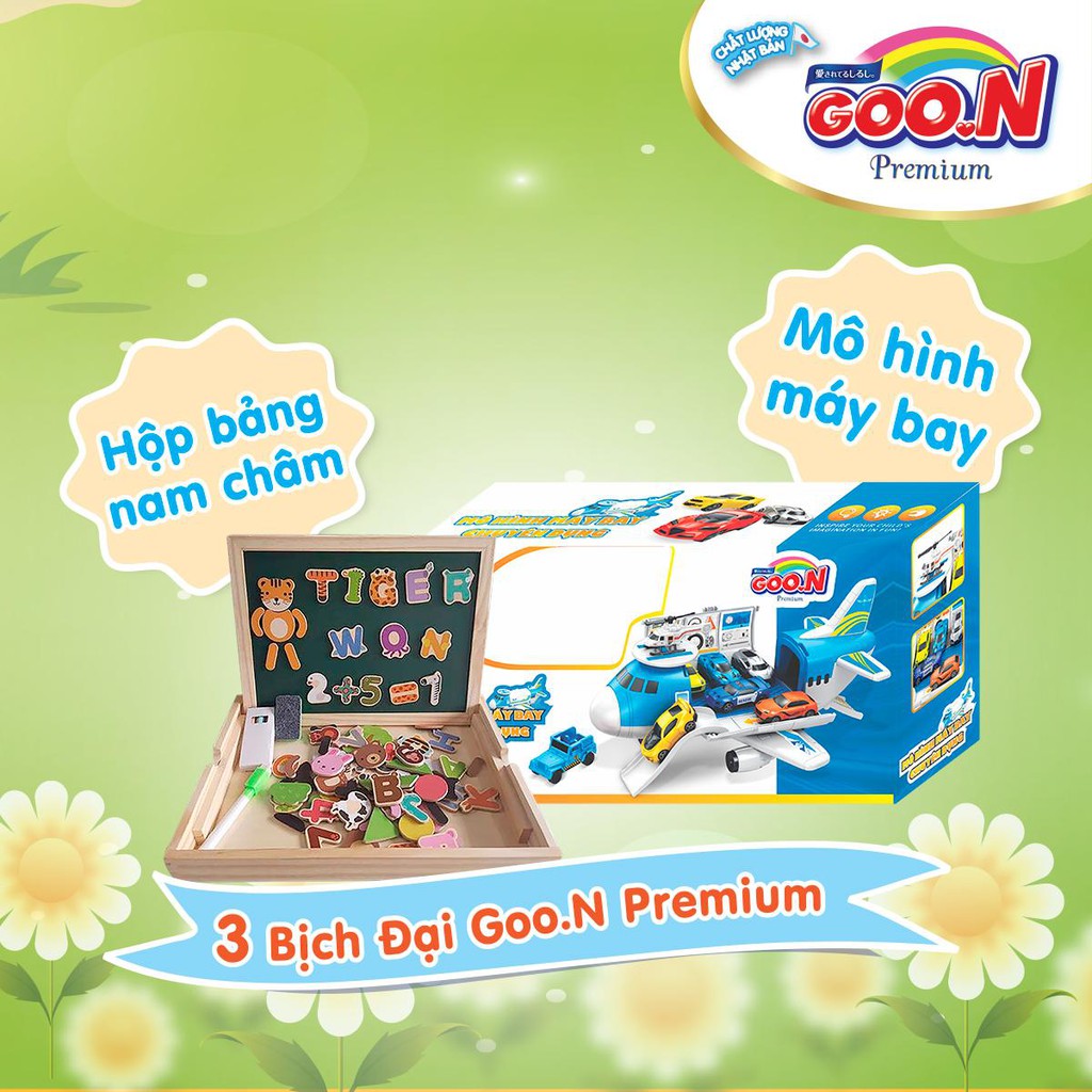 (TẶNG QUÀ) COMBO 3 GÓI TÃ - BĨM GOON PREMIUM QUẦN VÀ DÁN NB70/S64/M56/L50/XL46 /M58/L46/XL42/XXL36/XXXL26