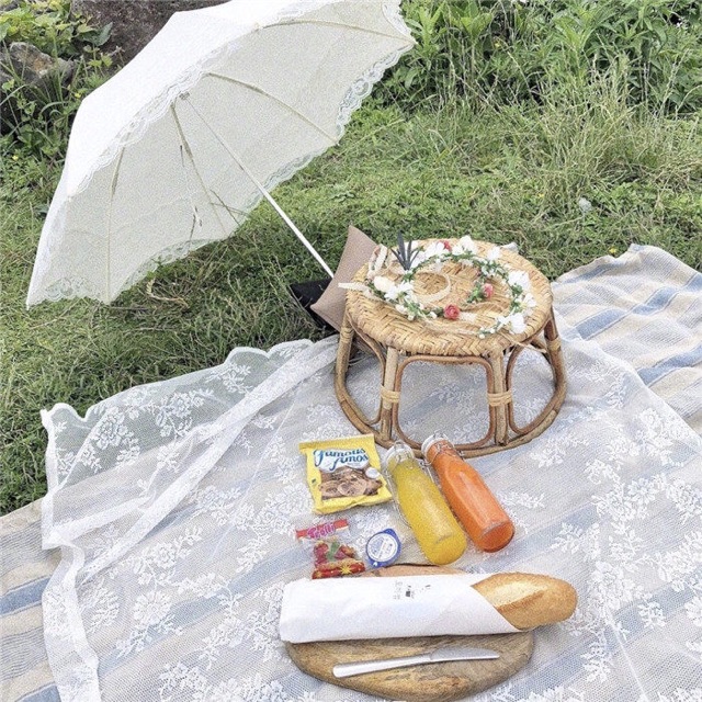 Thảm ren thêu hoa picnic chụp ảnh, vải nền trang trí, vải ren rèm cửa sổ Hàn Quốc - Décor nhà Sò