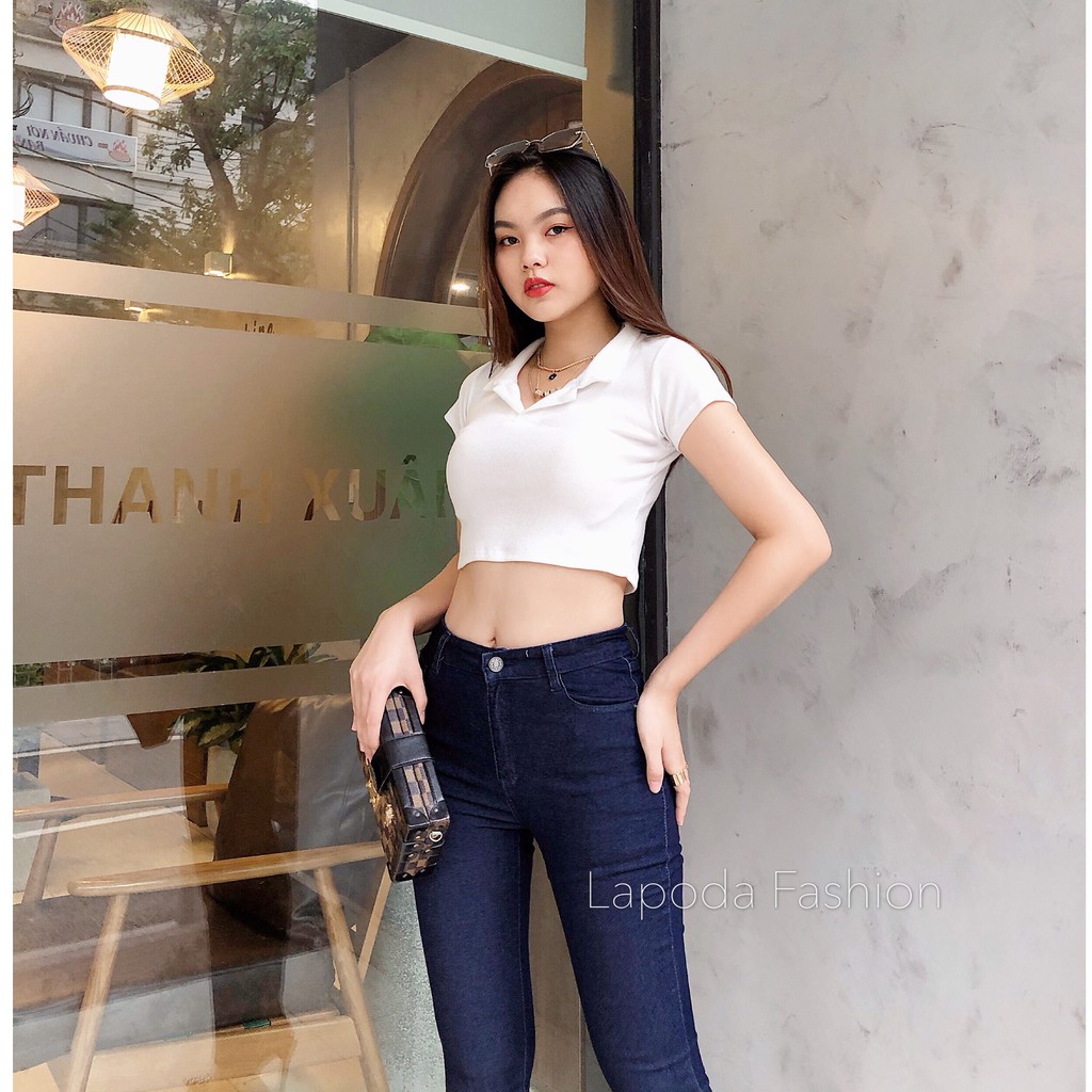 Quần Jean Nữ Cạp Cao KAVO BLUE Siêu Co Giãn Ôm Tím Than