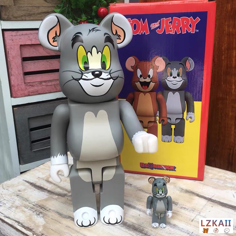 Mô hình nhân vật Bearbrick Tom và Jerry 400% 28 cm / 100% 7cm