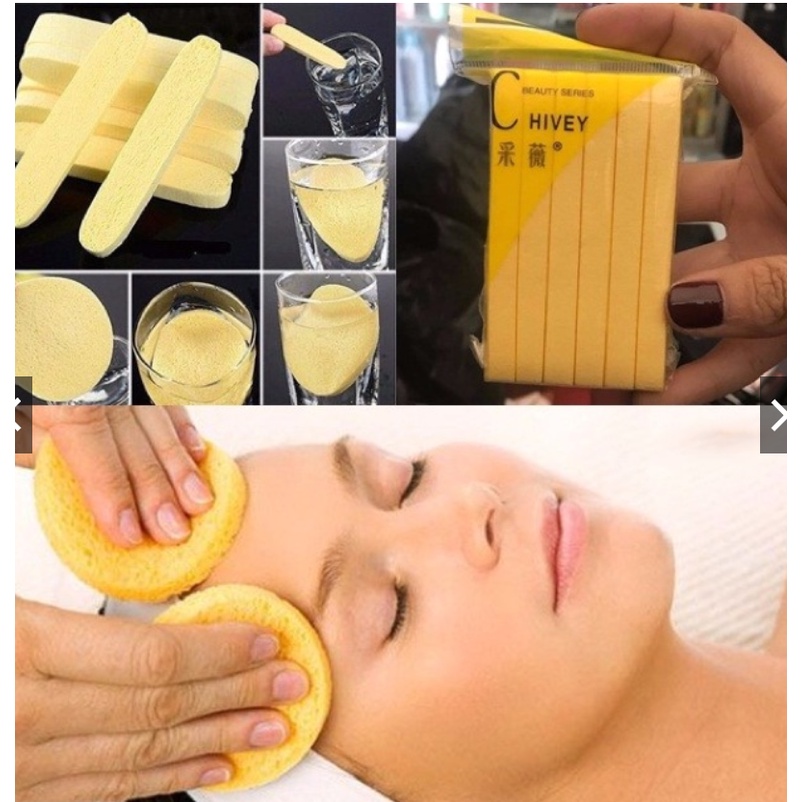 Bọt Biển - Bông Nở Rửa Mặt Chivey 12 Miếng